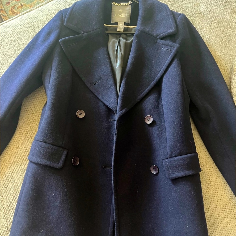 Navy Blue Pea coat NEVER WORN